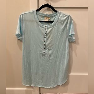 White Crow Button Tee - NWT